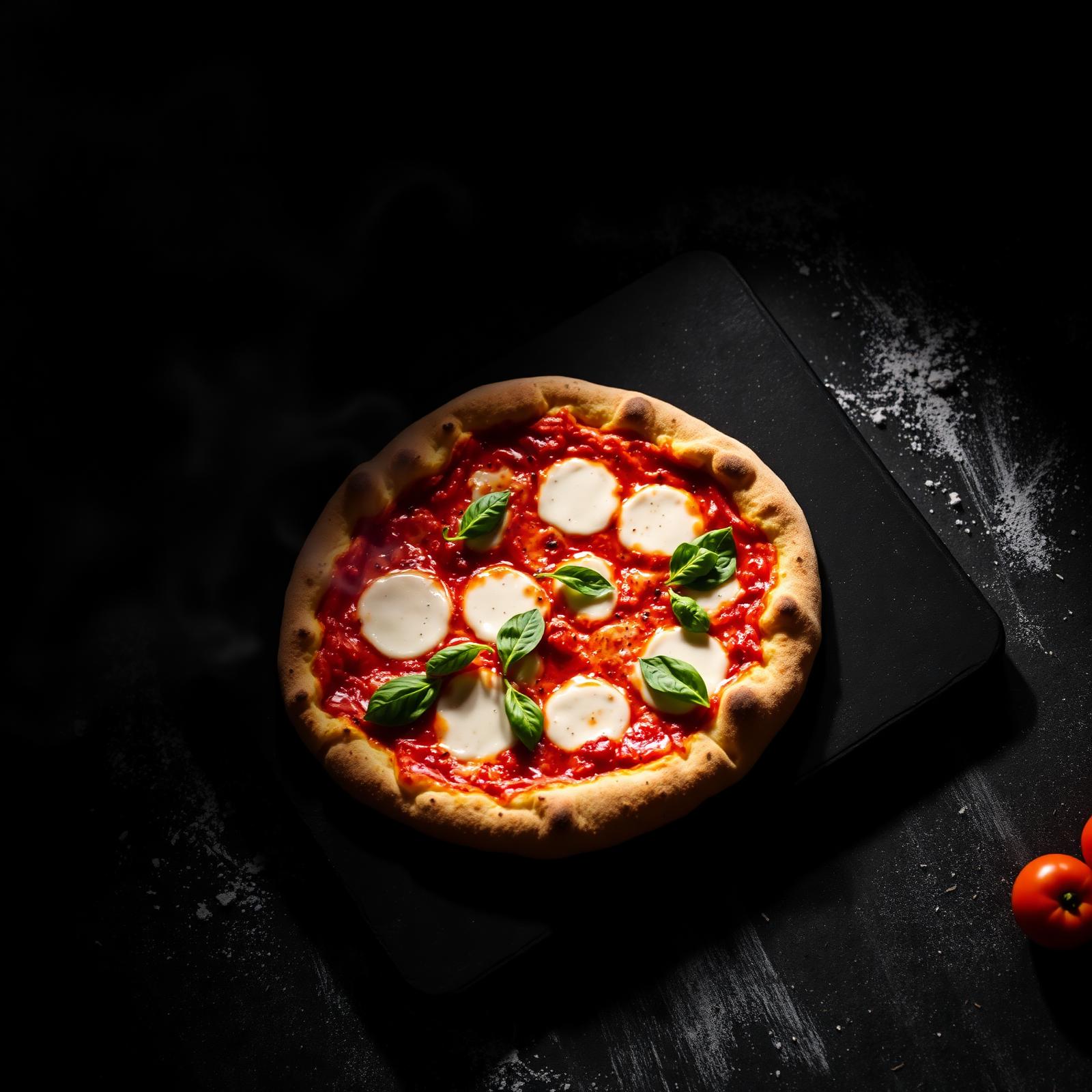 Ofenfrische Margherita Pizza